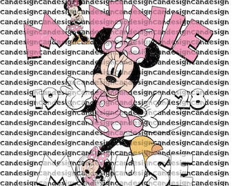 Minniee Est 1928 svg, Minniee Maus Kopf svg, Minniee Est 1928 Mauskopf svg Png, Minniee Shirt svg