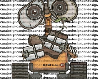 Disney Pixar Wall-E PNG, Wall-E och Eve karaktärer PNG, Disney PNG, Eve PNG, Disney-par digital fil, Wall-E PNG