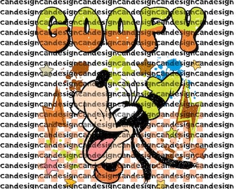 Mickey & Friends PNG – Goofy Big Face Vintage Portrait Design (Instant Digital Download)