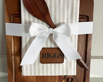 Regalos personalizados para Navidad, Juego de cocina, Tabla de cortar, Cliente, Regalos de cocina, Inauguración de casa, Anfitrión, Regalos para ella