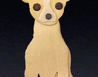 Chihuahua Jewelry - Chihuahua Pin - by Anita Edwards