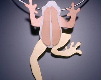 Frog Jewelry - Frog Pin/Pendant - by Anita Edwards