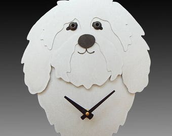 Havanese Dog Art - Havanese Dog Clock - by Anita Edwards