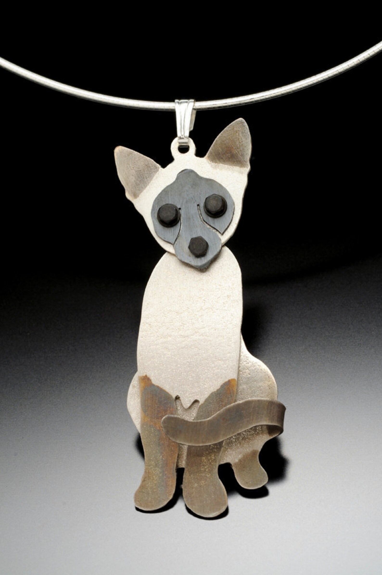 Siamese Cat Jewelry Siamese Cat Pendant by Anita Edwards Etsy