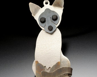 Siamese Cat Jewelry - Siamese Cat Pendant - by Anita Edwards