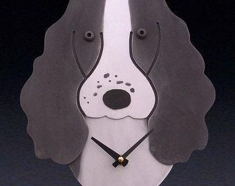 Springer Spaniel Dog Art - Springer Spaniel Clock - by Anita Edwards