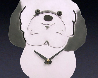 Shih Tzu Dog Art - Shih Tzu Clock - by Anita Edwards