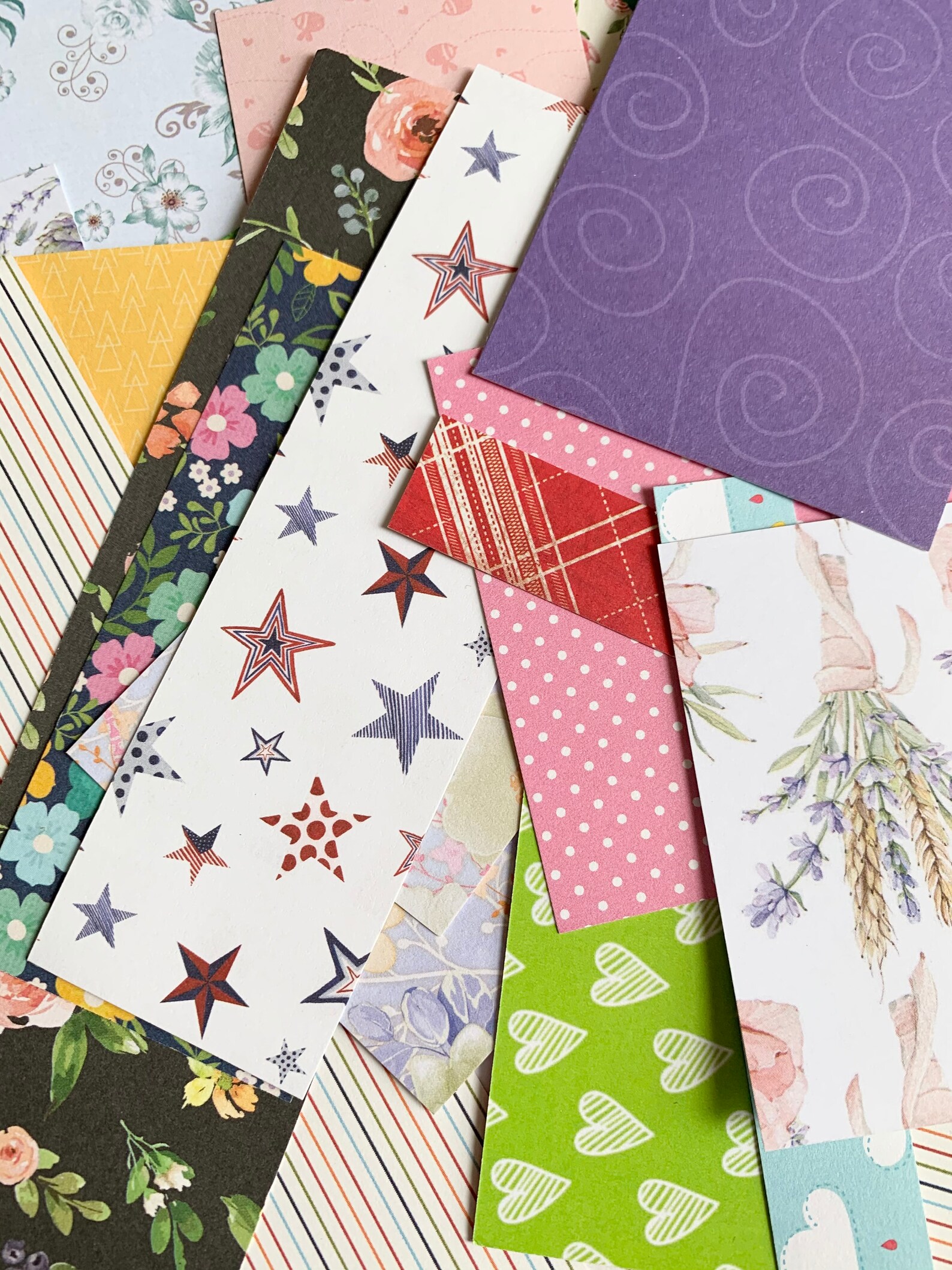 100 Piece assorted cardstock and scrapbook paper scraps Etsy