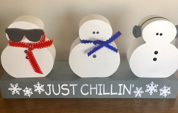 3 PRETTY BLUE EARMUFF SNOWMEN DIECUTS FOR CARDS//CRAFTS