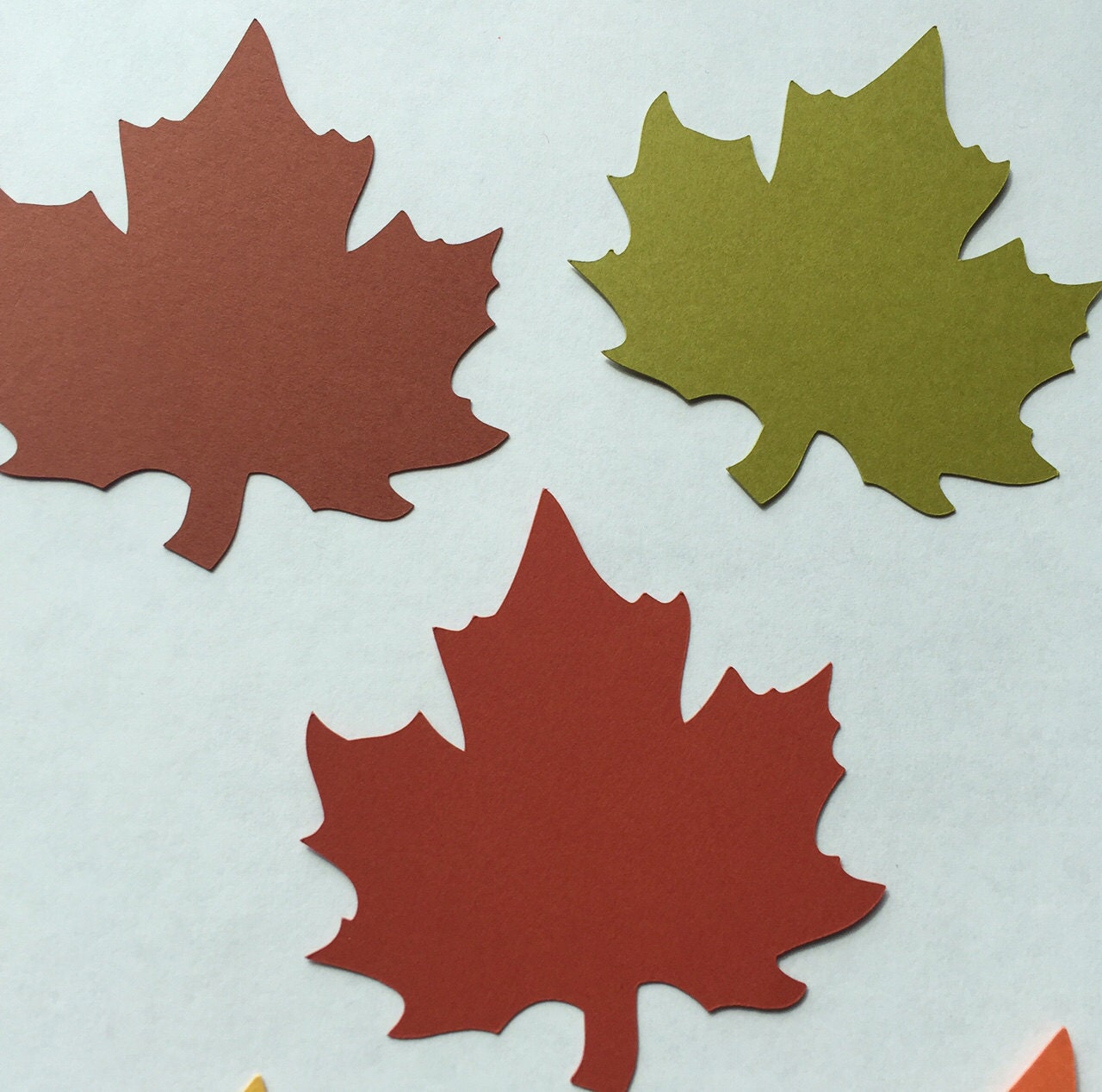 25 die cut paper leaves paper fall wedding leaves die cut Etsy