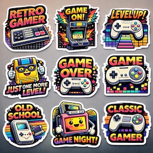 Gaming Stickers: Level Up Your Laptop, Console, Water Bottle (Vinyl)