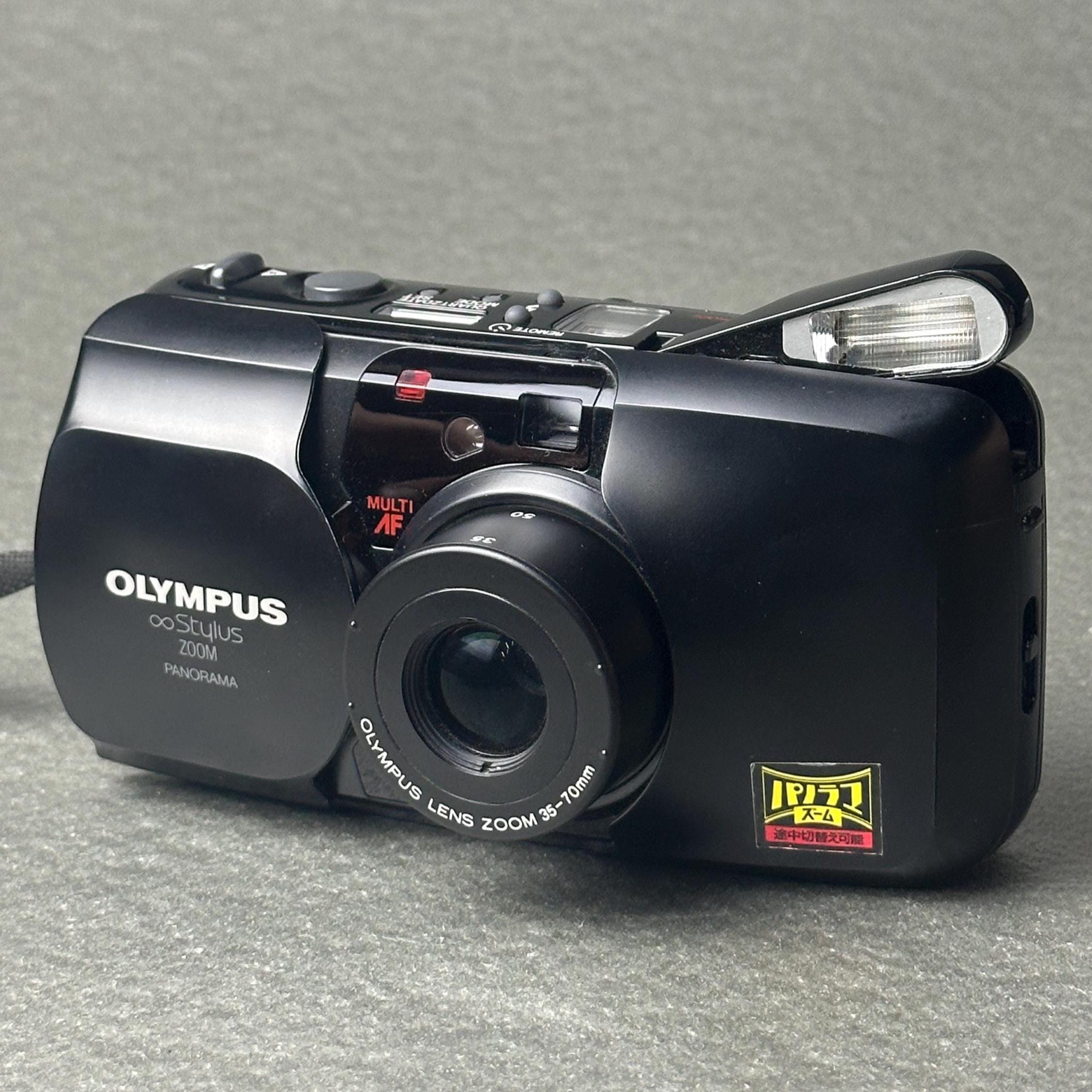 Olympus Stylus Zoom Panorama 35mm Film Camera Tested Working