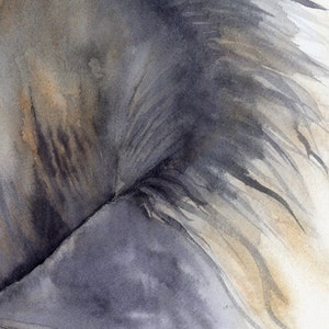 horse painting Looks Twice giclee print of original watercolor painting image 2