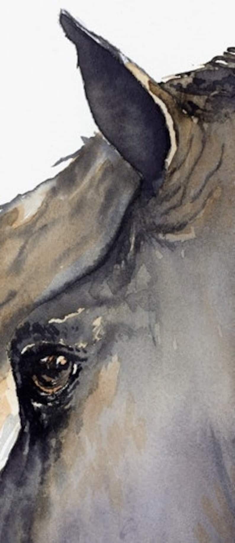 horse painting Looks Twice giclee print of original watercolor painting image 3
