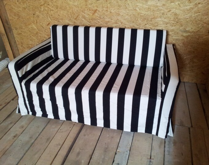 Slipcover for Solsta Sofabed from IKEA Nice Black Stripes Etsy