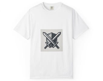 8-Bit Retro Swords and Shield T-Shirt | Pixel Fantasy Gaming Tee