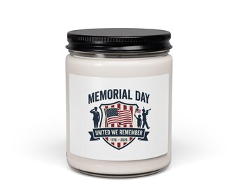 USA 250 Memorial Day Soy Candle | 1776–2026 Vintage Distressed Americana
