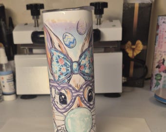 Bubble bunny purple tumbler