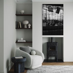 Between Us – Abstract Black and White Photo Poster