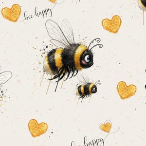 Cute Bumblebee Seamless Pattern PNG, Digital Paper for Fabrics, Scrapbooking Download