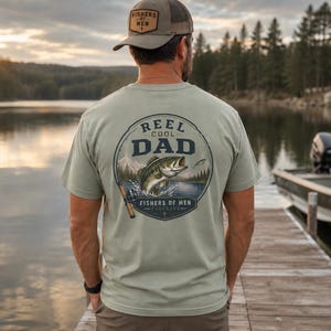 Reel Cool Dad Fishing Shirt | Fishers of Men Outdoors Tee | Christian Fishing Shirt for Dad | Father's Day Gift for Fisherman