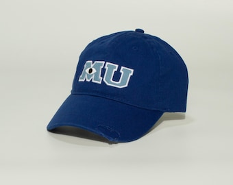 MU Embroidered Unstructured Baseball Hat – Distressed Visor, Adult Hook‑and‑Loop Closure