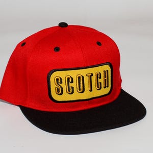 Stuart McCormick Scotch Hat Embroidered Cap Adult Adjustable Snap Closure Cosplay Red/Black