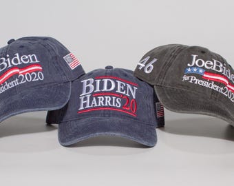 Biden Harris 2020 Embroidered Dad Hat – Pigment-Dyed Adjustable Cap