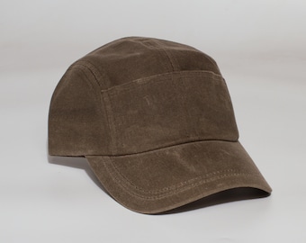 Quint Fishing Hat Waxed Canvas Cap Wit Front Pockets Adult Adjustable Poly Snap Cosplay