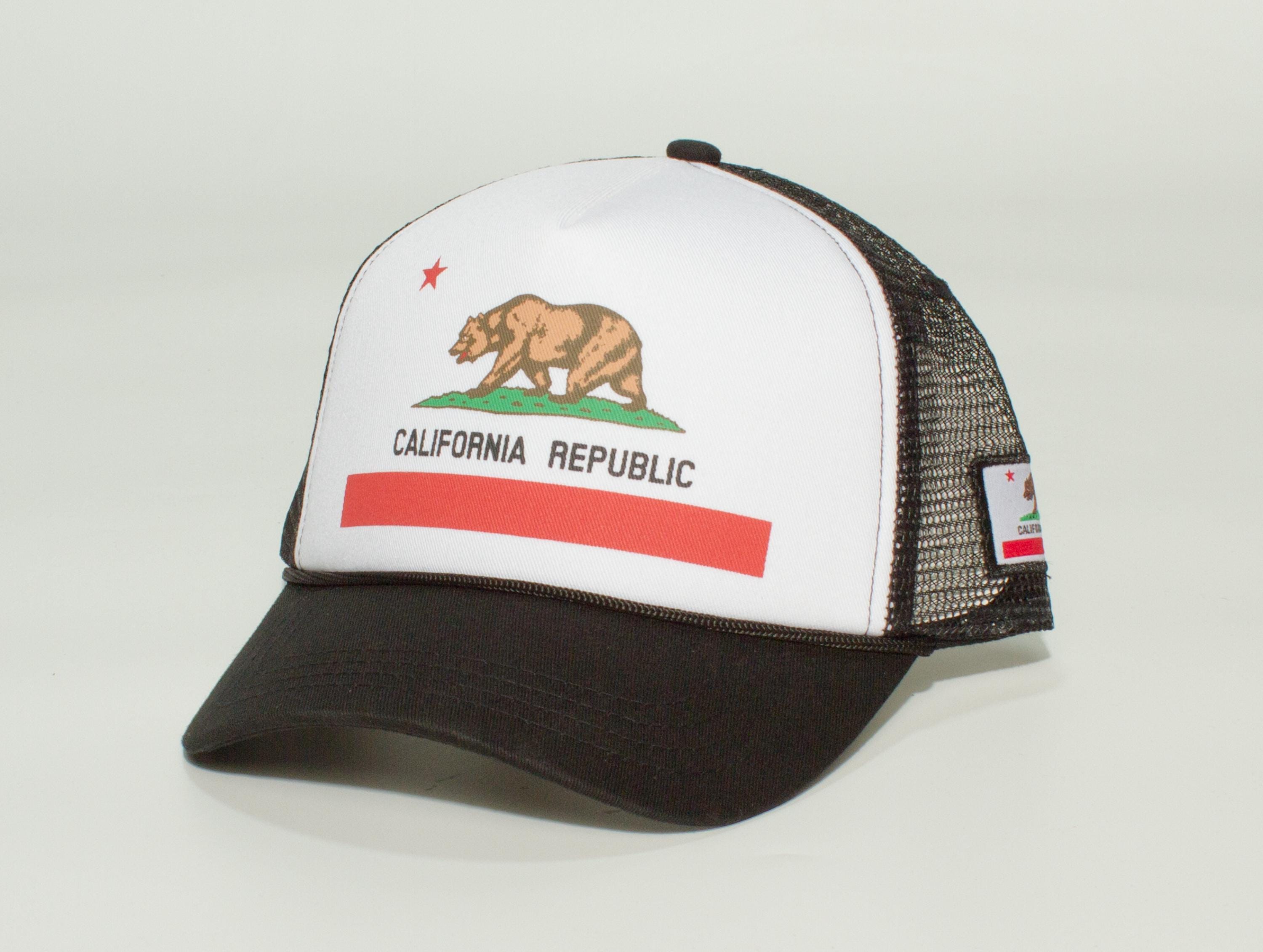 California Republic Trucker Hat – Adult Snap Closure Cali Cap, Multi ...