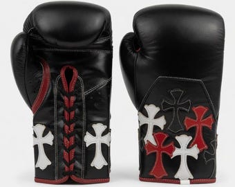 Horsehair Padded Real Leather Custom Boxing Gloves | 5+ Colors Heavy Bag Sparring Fitness Training MMA Gift
