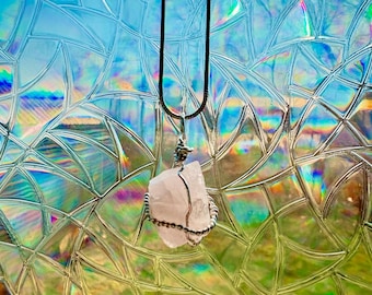 Rose Quartz Handmade Wire-Wrapped Crystal Necklace