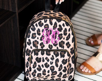 Black Backpack with Monogram, Black Backpack with Personalization, Boutique Backpack for Women, Backpack for Traveling, Purse Backpack