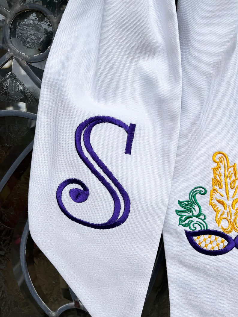 mardi gras wreath sash