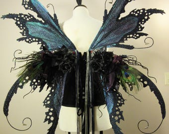 Gothic Fairy Wings, Black angel Wings, Cosplay, Alternative Fashion