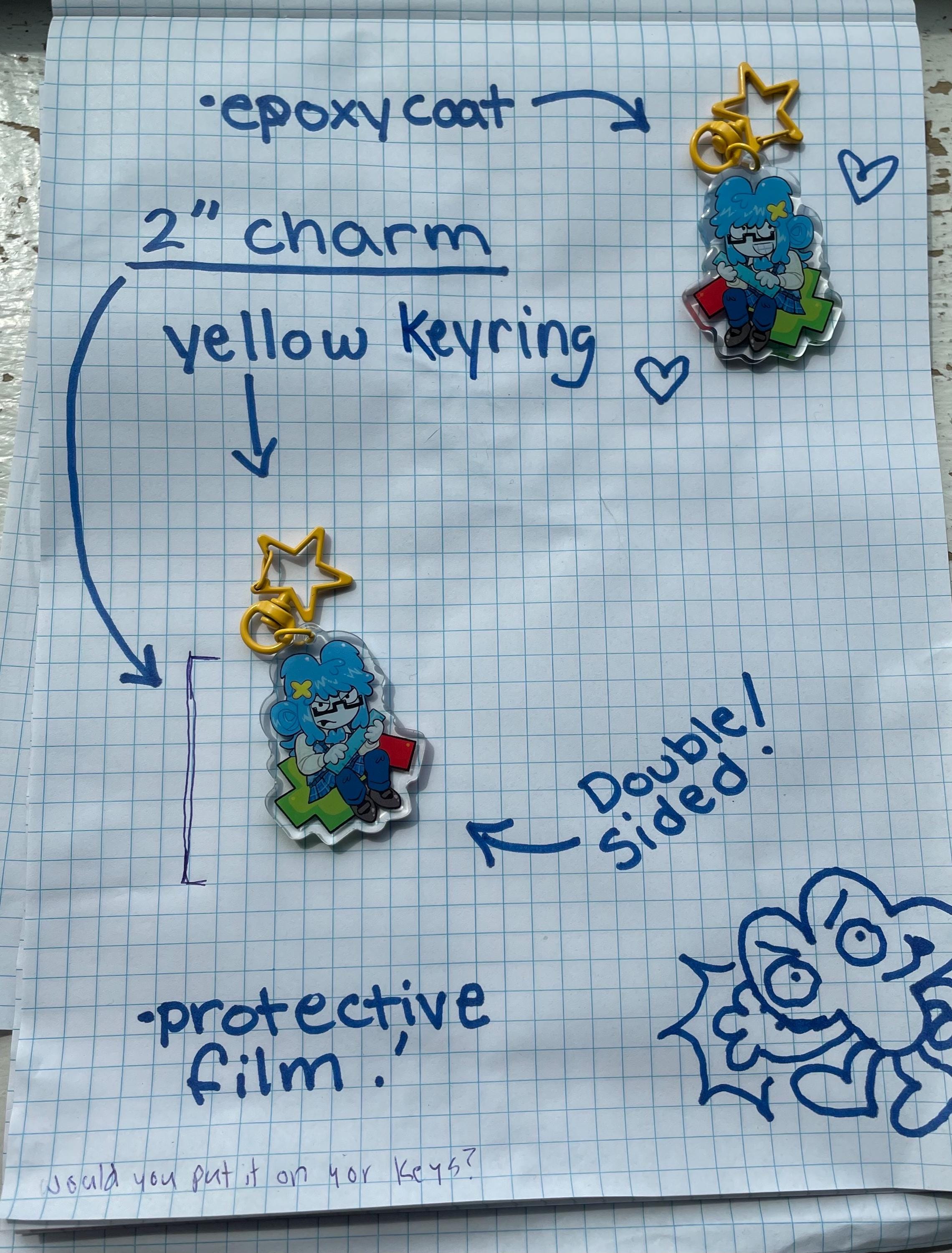 Four BFB/BFDI Double-sided Gijinka Keychain/charm W/epoxy - Etsy