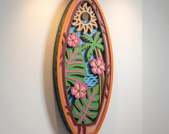 Surfboard - Layered Designs - Digital File - My Custom Designs