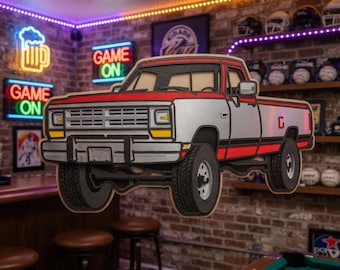Layered Line Design - Truck - Vehicle - Digital File - My Custom Designs