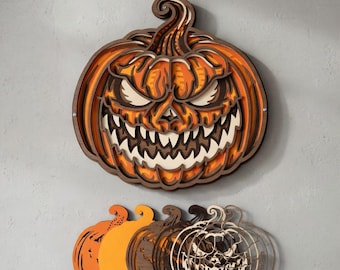 Pumpkin - Layered Line Designs - Digital File -  My Custom Designs