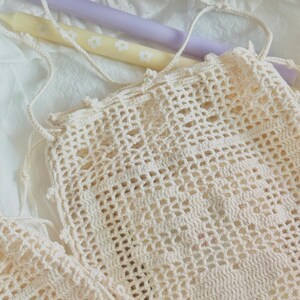 Filet Crochet Pouch Pattern,Ribbon Rose crochet pouch, PDF Digital Download (English & Korean) image 14