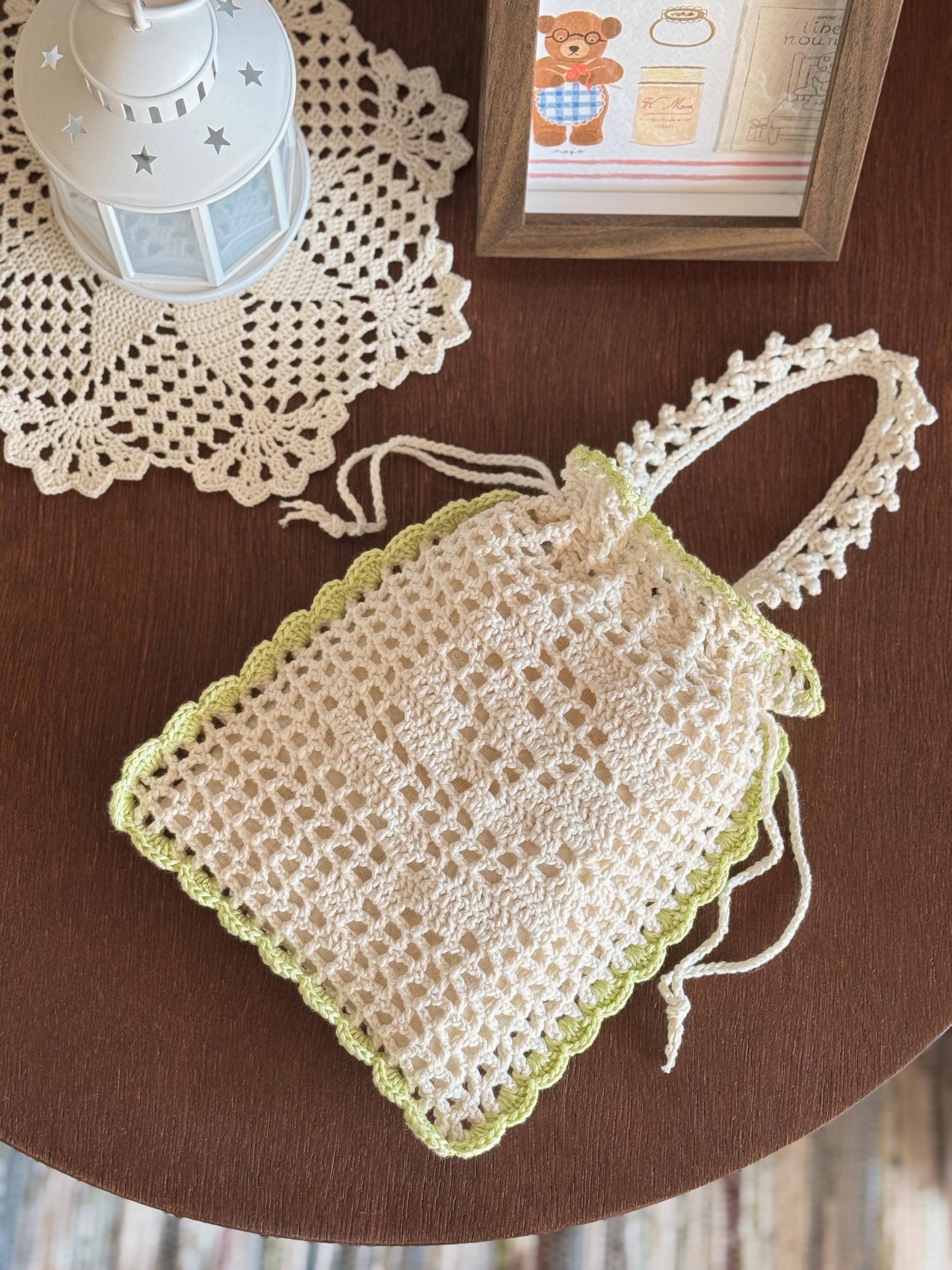 Filet Crochet Pattern Spring Lace Pouch, Checkered Floral Pouch PDF ...