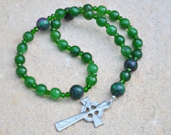 Protestant Prayer Beads, Methodist, Episcopal, Anglican Rosary, Pocket Rosary, Devotional Aid, Celtic Cross