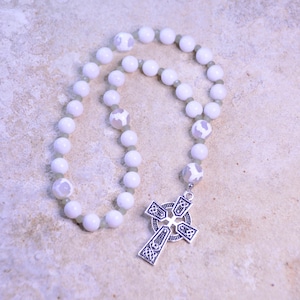 Protestant Prayer Beads,Methodist,Episcopal,Angelican Rosary, Pocket Rosary, Celtic Cross.