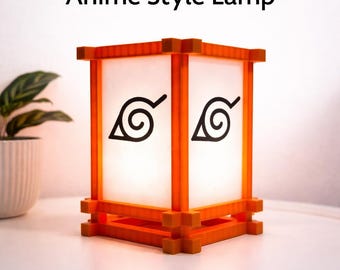 Anime Style Lamp 3D Printed – Aesthetic Desk Light – Cozy Night Light for Gaming Setup – Anime Room Decor