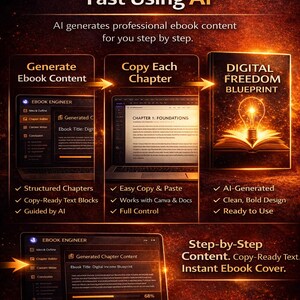 Motor generador de ebooks con IA / Crea ebooks completos rápidamente / Sistema de escritura paso a paso imagen 2