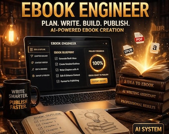 Motor generador de ebooks con IA / Crea ebooks completos rápidamente / Sistema de escritura paso a paso