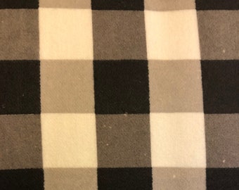 Winterberry Plaid Buffalo Check Flannel in Black by Riley Blake