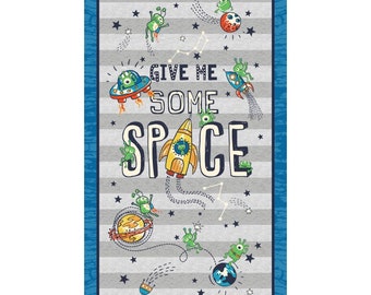 Give Me Some Space 24" fabric panel by Michael Miller