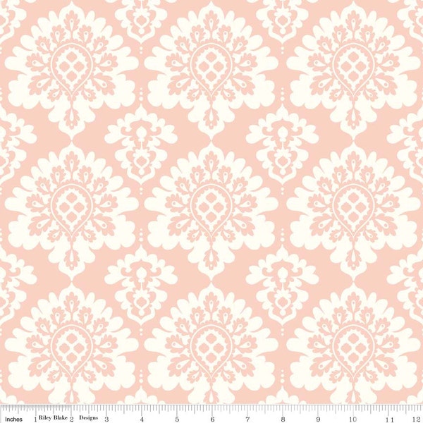 Lost & Found Love Pink Damask fabric