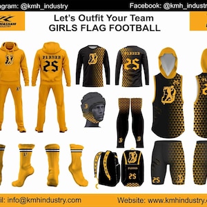 Elite Flag Football Team Kit – Sublimated Jersey, Warmups & Backpack
